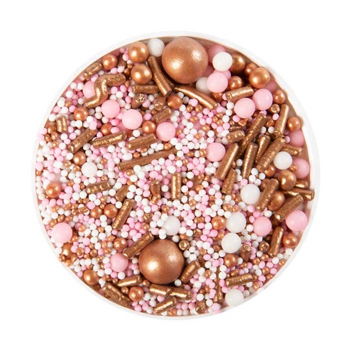[08054569] 1061215 MIX DECORATION SUCRE ROSE/BRONZE 500G