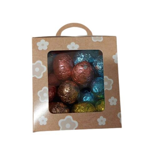 [60700496] KRAFT "LILOU" EGG BOX WITH WINDOW 250GR PACK OF 25 PCES