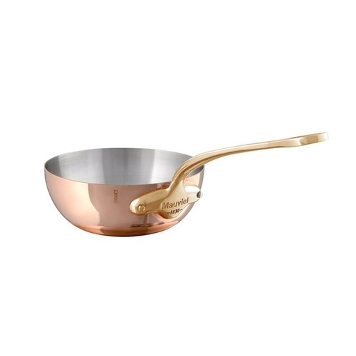 [60252054] MAUVIEL M'150B CONVEXE SAUTEERPAN 16CM KOPER/BRONSGEEN INDUCTIE Z/DEKSEL