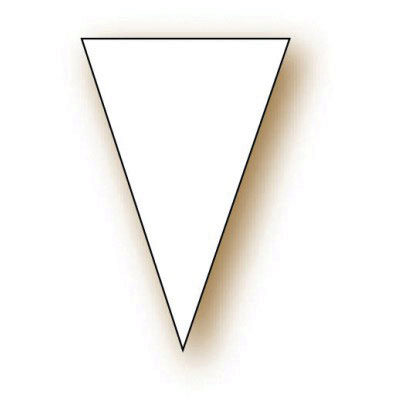 [43606042] TRIANGLE LABEL 4.5X6.5CM NEUTRAL WHITE 100PC