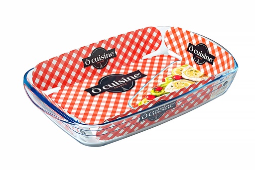 [74500896] O CUISINE RECTANGULAR BOROSILICATE OVEN DISH 35X22CM 2.6L