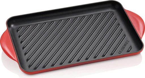 [70409699] LE CREUSET GRILL RECT CERISE TRADITION 32CM