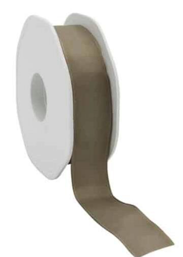 [60708793] DOUBLE-SIDED RIBBON ELEGANCE “TAUPE” 23MM X 20M