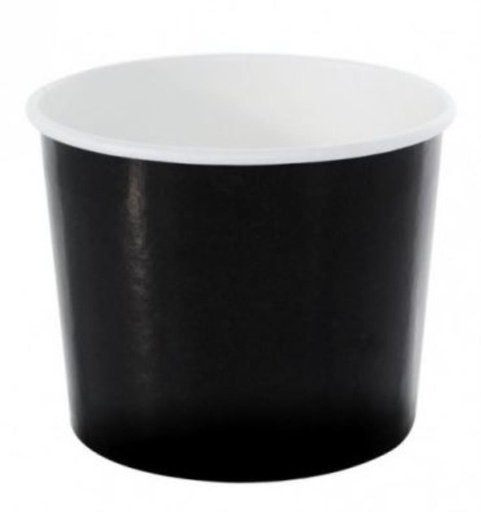 [25101088] BLACK CARDBOARD ICE CREAM POT 320ML PACK OF 50