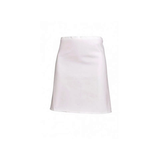 [53141019] SNV TABLIER CHEF COURT BLANC SANS POCHE 55 X100CM  100% COTTON