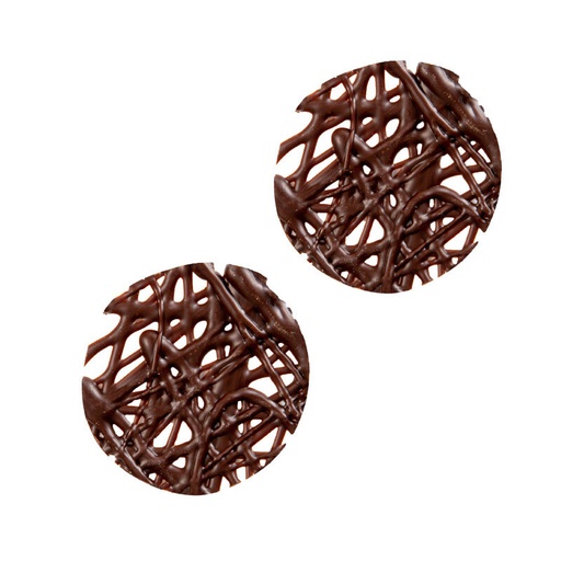 [08054004] 1034383 GRILLE RONDE CHOCOLAT NOIR 4CM 75 PCES