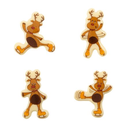 [08054403] 2015556 PLAQUETTE CERF DROLE 2D CHOCOLAT 5X3CM 120 PIÈCES ***S/CD***