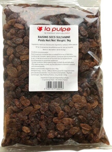 [01020310] RAISINS SEC TURCS LA PULPE  TYPE 9 *** 1KG ***