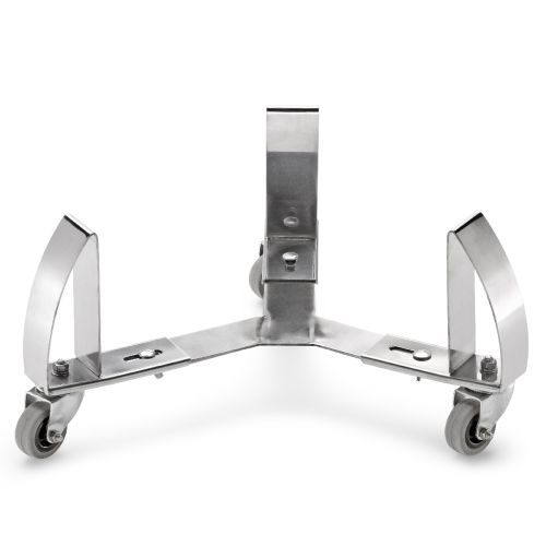 [50611210] CHARIOT INOX POUR RECIPIENT ROND REGLABLE