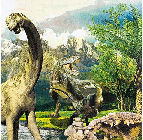 [60700453] HOME FASHION NAPKIN 33X33CM DINOSAUR PACK OF 20 PCES