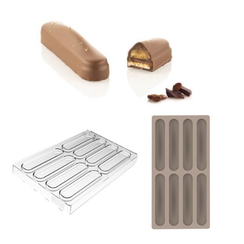[51661538] SILIKOMART PRALINE MOLD TRITAN CH028 VULCANO BAR KIT 12X2.5XH1CM + ICHB06 SILICONE MOLD