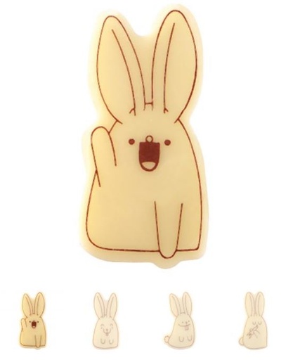 [08056550] PCB Rabbits WC Happy 4 ontwerpen 140pces *** s / cd ***