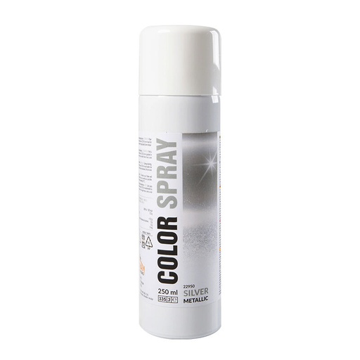 [08030409] 1022950 SPRAY KLEURSTOF METALLIC ZILVER 250ML