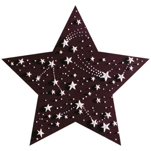 [08056676] 060357 PCB CN STARS WITH RELIEF 4 DESIGNS 72PCS***S/CD***