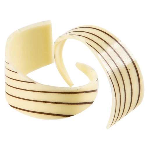 [08054041] 2035014 BOUCLE LIGNE BRUN CHOCOLAT BLANC 4CM 72 PCES***S/CD***