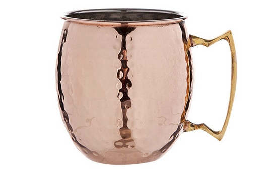 [60250958] MOSCOW MULE PINT GEHAMERD KOPER 45CL 8,5X10CM MET HANDVAT