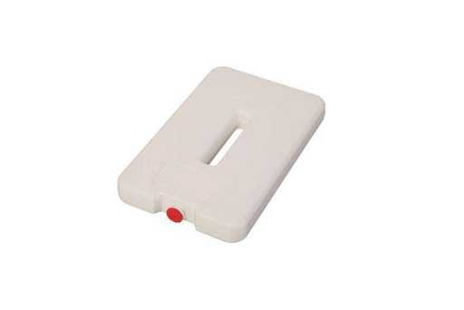 [54101036] PLAQUE EUTECTIQUE BLANCHE GN1/4 26.5X16.2CM -16°C BOUCHON ROUGE