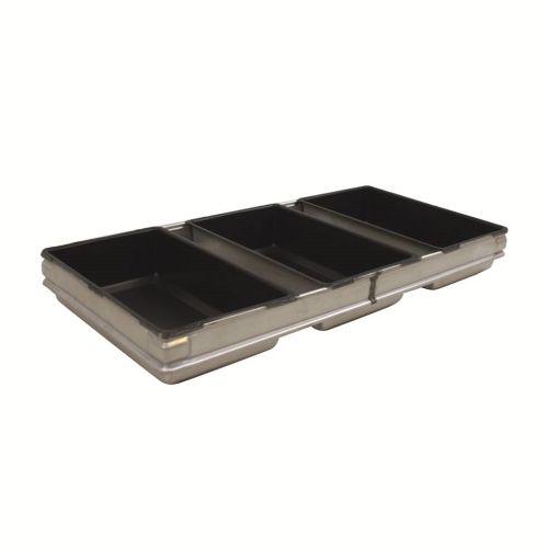 [51201460] ASSEMBLAGE 3 PLATINES A PAIN 24X14CM HT 6CM TEFLONNEE POUR FOUR A SOLE 52CM