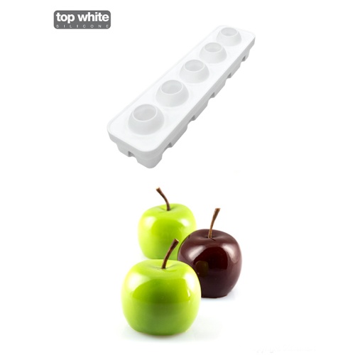 [51657232] SILIKOMART VORM MELA CILIEGIA PESCA PERZIK-APPEL DIAM 60 H 55MM +HOUDER = KIT