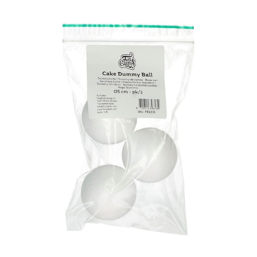 [08053764] FUNCAKES BOLLETJES TAART DUMMY Ø5CM 3ST