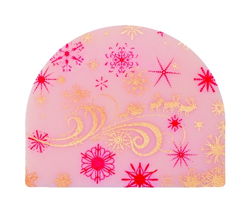 [08058100] 088106 PCB AFGERONDE LOGBOEKTIPS WC KERSTNACHT 3.95X3.9CM 140STKS ***S/CDE***
