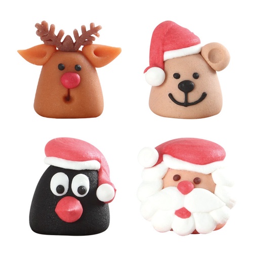 [08030171] 1013760 TÊTE DE NOËL MASSEPAIN 42PCES