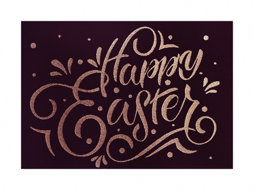 [08058263] 088088 PCB RECTANGLES CN HAPPY EASTER 5,5X3,5CM 75PCS ***S/CDE***