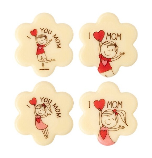 [08058328] 2000637 FLOWER I LOVE MOM 3.5 CM 120PCS ***S/CDE***
