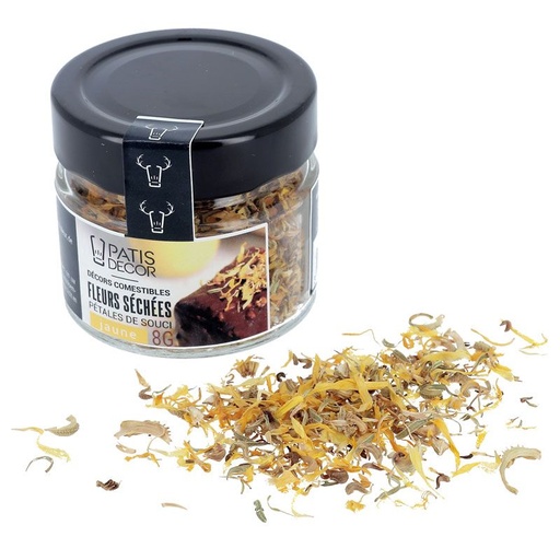 [08075550] DRIED FLOWERS YELLOW MARIGOLD PETALS 8G