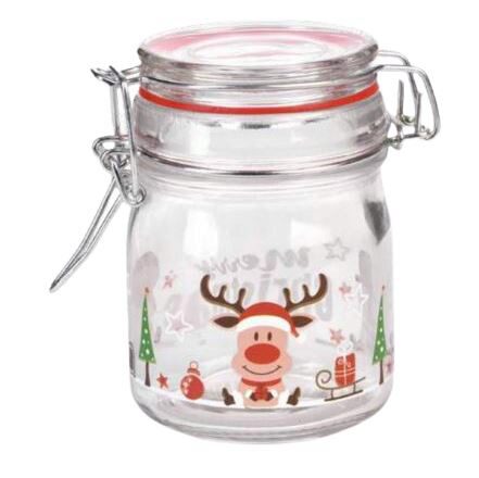 [08052181] BOCAL A STERILISER 160ML HT 9.5CM MOTIF NOEL 36 PIECES