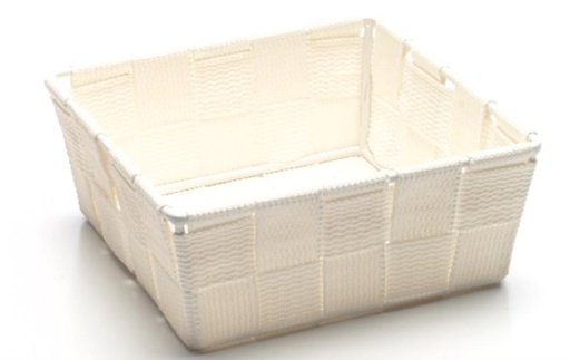 [60300335] PANIER CARRE EN JONC VANILLE 15CMX15CM