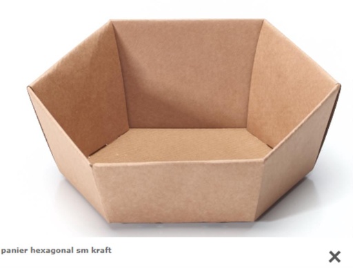 [60171821] SM KRAFT HEXAGONAL BASKET 325 X 22 X H 6/10