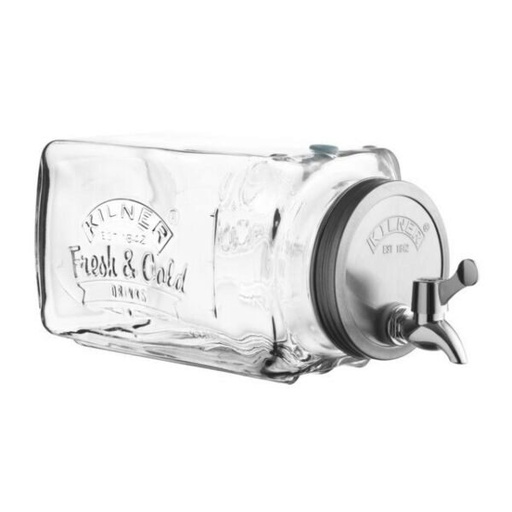 [60251369] KILNER DISTRIBUTEUR DE BOISSONS "FRIGO" VERRE 3L A/ROBINET - HORIZONTAL