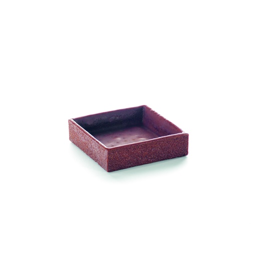 [08058219] 033529 PCB PRINTPLAAT GROOT VIERKANT CHOCO 6.9X6.9H 1.7CM 36STK ***S/CDE***