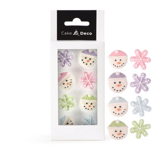 [08054182] 39411 CAKEDECO 2D DÉCORS HOOFDJES 12 PIECES ***S/CD***