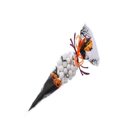 [60700594] ZAK CORNET HALLOWEEN TAFEREEL 18X37CM 250GR 50PCES