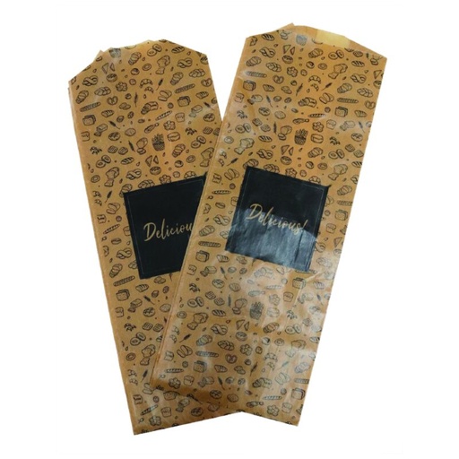 [23601105] SAC A PAIN ROND PARAFINE ***KRAFT BRUN*** 39X22CM ±75P/KG FOST+ 2025 INCLUS (1,503€) 10 KG
