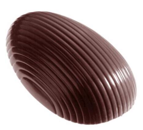 [70410266] GESTREEPTE EI CHOCOLATEVORM 55X34XHT18MM CW12772X7 --22GR
