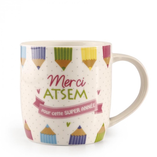 [62250612] MUG 'MERCI ATSEM" D8,5H9CM