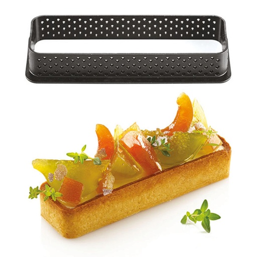 [51657434] RECHTHOEKIG SILIKOMART TAARTRING VORM 120 X 35MMH 20MM  6 STUKKEN=DOOS