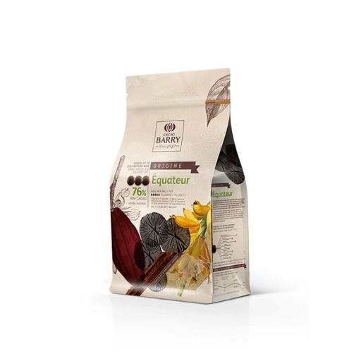 [03070519] BARRY CHD-Q76EQU-E1-U68 EQUATEUR DONKERE CALLETSR 76%  KARTON VAN 6 ZAKKEN X 1KG = KG