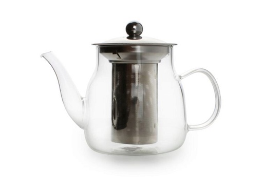 [74500694] 0,64L GLAZEN THEEPOT MET ROESTVRIJSTALEN FILTER EN DEKSEL