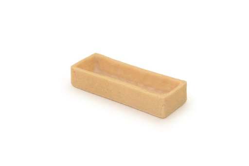 [04030028] PIDY RECHTHOEKIGE SHORTBREADTAARTJE 9,5X3,5CM TRENDY SCHELP 108 STUKS