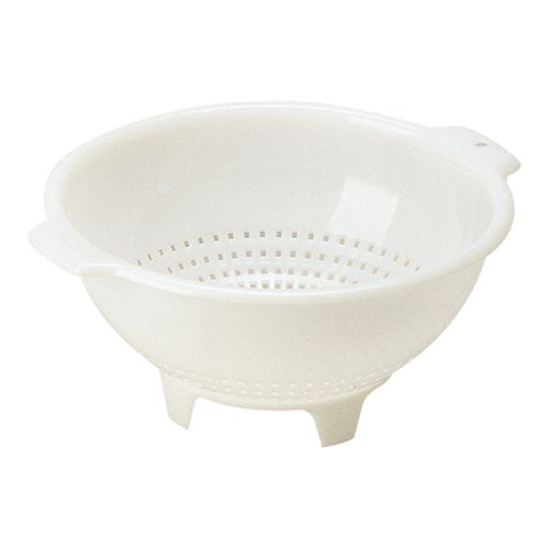 [55073370] 35CM WHITE PLASTIC COLANDER