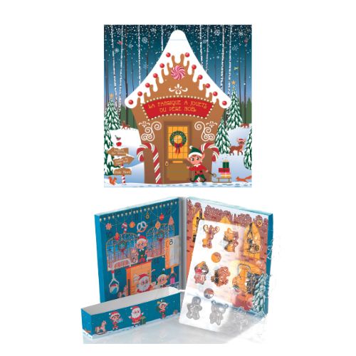[08057496] 087008 PCB ADVENTSKALENDERS DE 10STKS CHOCOLADE SPEELGOEDFABRIEK ***OP/ORDER***
