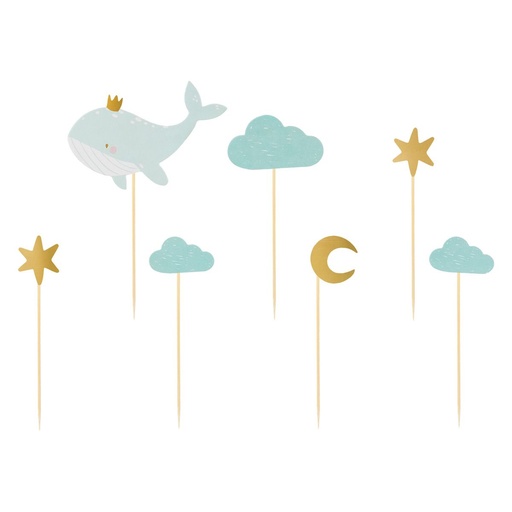 [08076003] CAKE TOPPER BALEINE HT 11-13.5CM