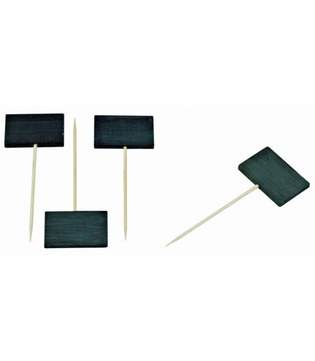 [25101016] BAMBOU STICK TIKON ZWART BORD 9CM 20 STUKKEN=PAK