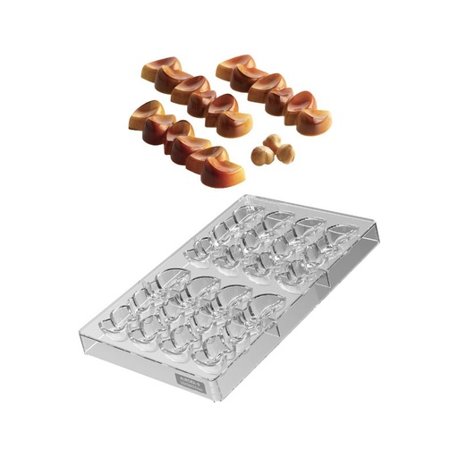 [00000619] SILIKOMART PRALINE MOLD TRITAN CH048 AURORA B N.8 11X3XH1,7CM