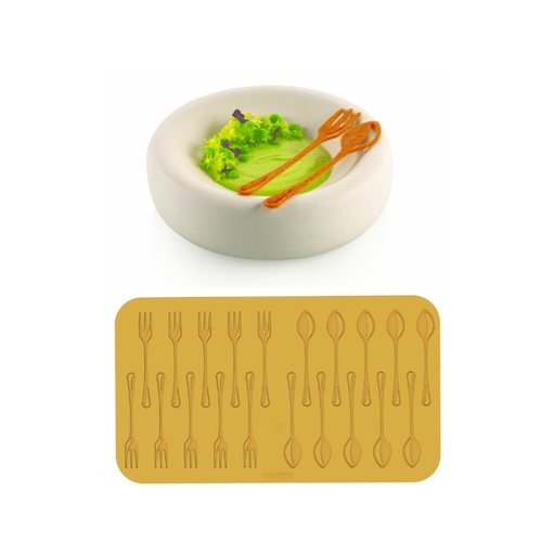 [00000626] SILIKOMART NATURAE PRO SILICONE MOLD COPERTO N.10 14X1,9XH0,2CM - N.10 14X2,7XH0,2CM