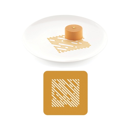 [00000630] SILIKOMART NATURAE PRO SET DE 2 MOULES EN SILICONE STENCIL LINEA 10X10CM H0,1CM 